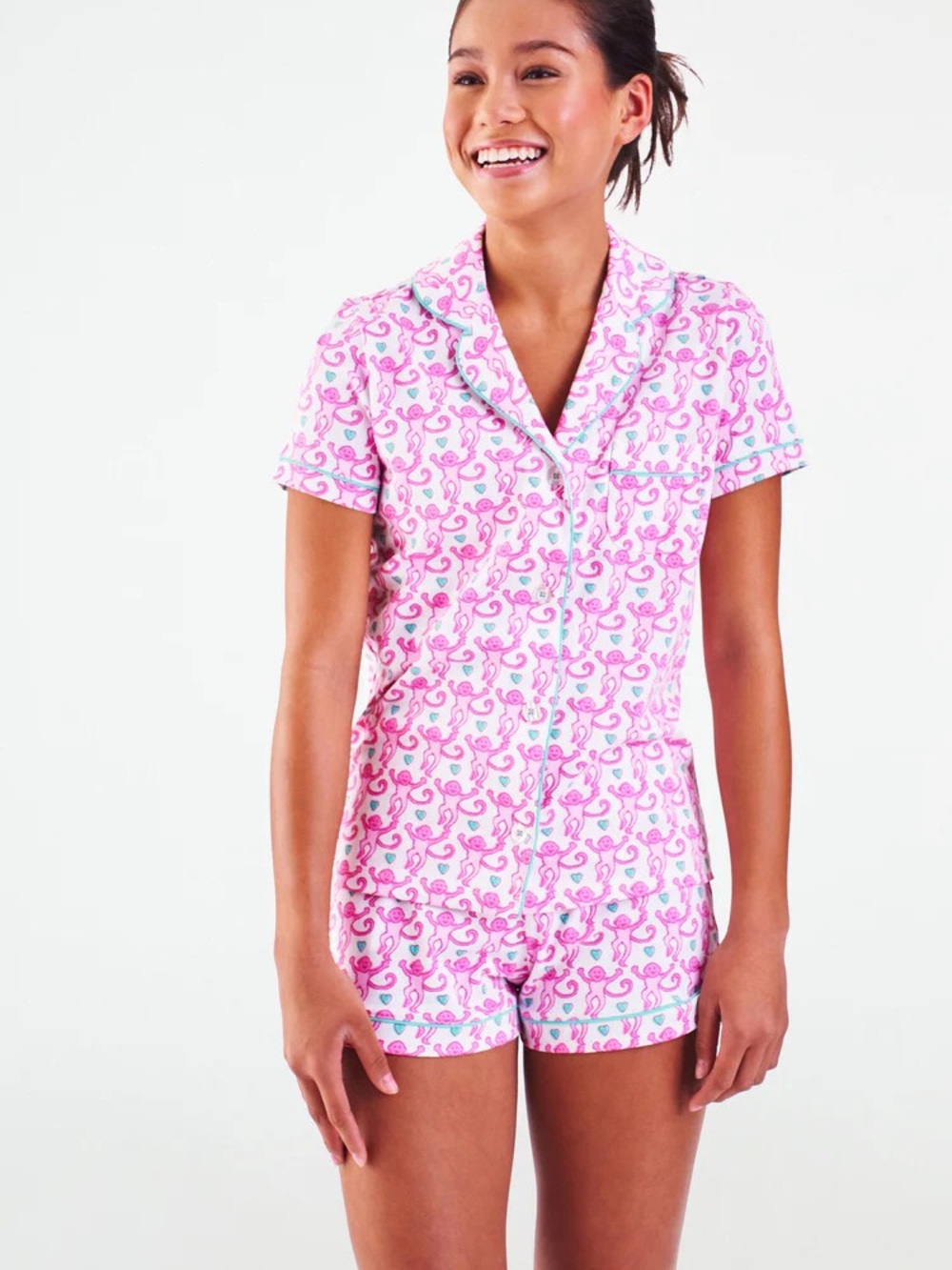 Limited Edition Bubble Gum Lovely Monkey Roller Rabbit Pajamas